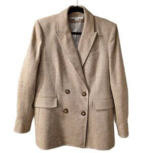 Veronica Beard PYLE  Dickey Jacket sz 16 Tan/Beige Tweed